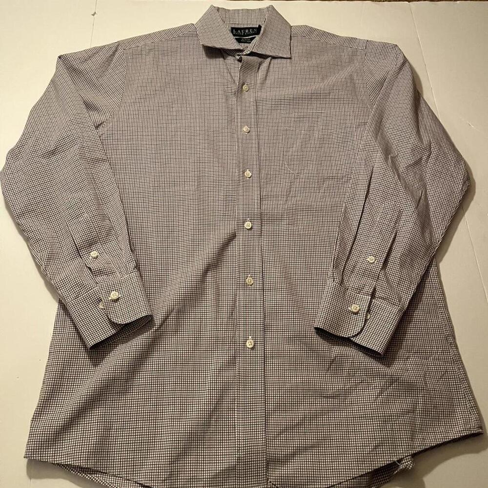 Men's Ralph Lauren Slim Fit Button Up, Red White Green, Sized 16 32/33 (Large)